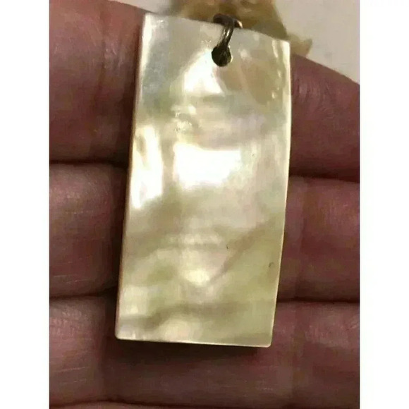 Vintage Abalone Style Pendant Necklace Retro Bohemian Chic Summer Statement - Picture 15 of 16